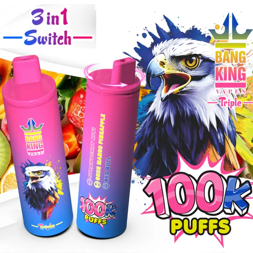 Bang King 100K Puffs 3 v 1 Vape Pen 100000 Veleprodaja
